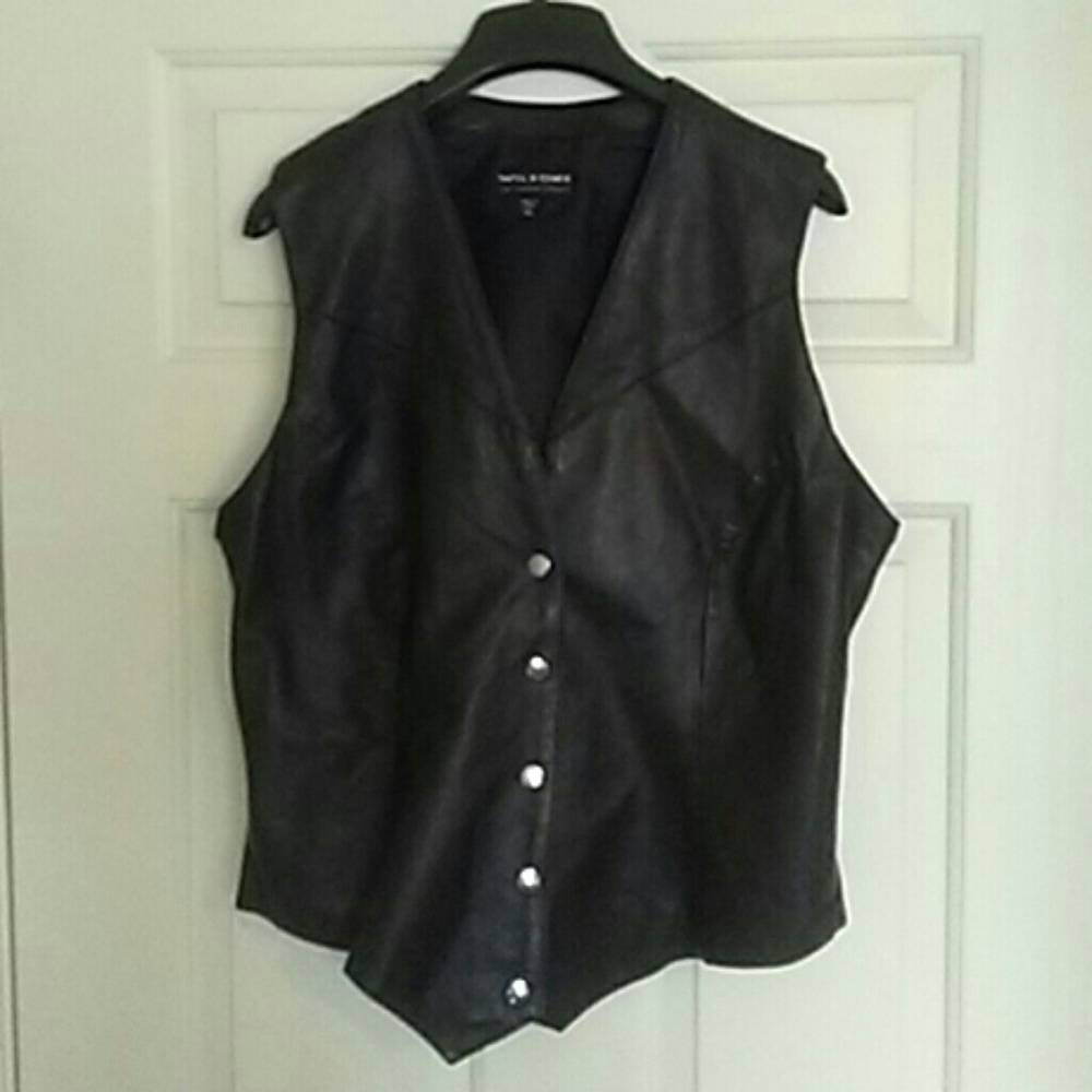 Black Leather Vest
